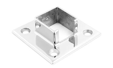 Фланец для трубы с пазом 40х40 мм, полированный, литой (AISI 304) k554 купить в Санкт-Петербурге