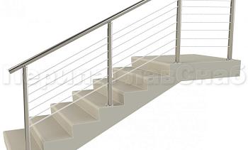 Заполнение из 7ми тросиков (тросик в оболочке) для крыльца в Санкт-Петербурге. Готовые проекты ПерилаГлавСнаб