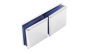 Коннектор для душевой кабины стекло-стекло 180° 45х45 мм латунь-хром, полированный t734 PC купить в Санкт-Петербурге