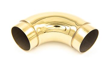 Отвод поручня под Ø50.8х102х1.45 мм, 90°, полированный 600 Grit, с двумя установочными кольцами, золото k052-88 купить в Санкт-Петербурге Отвод поручня под Ø50.8х102х1.45 мм, 90°, полированный 600 Grit, с двумя установочными кольцами, золото k052-88 купить в Санкт-Петербурге