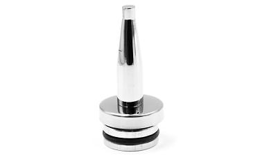 Наконечник палец (солдатик) с системой фиксации из алюминия в стойке Ø38.1х1.5 мм, полированный, нержавеющий (AISI 304) k041-2 купить в Санкт-Петербурге