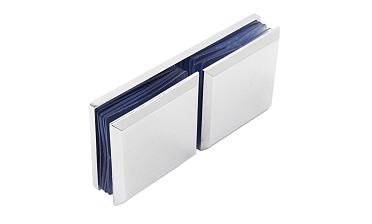 Коннектор для душевой кабины стекло-стекло 180° 45х45 мм цинк-хром полированный t734 PZn купить в Санкт-Петербурге