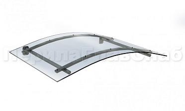 Навес гнутый из поликарбоната- вариант 2 купить в Санкт-Петербурге