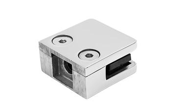 Стеклодержатель литой квадратный с вставками под стекло 8-10 мм, 4+4, на плоскость 41х22х42, полированный (AISI 304) k003-10 купить в Санкт-Петербурге