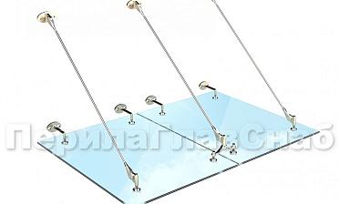 Комплект фурнитуры для козырька 1200х1800 (на вантах/тягах) k671-12-18 купить в Санкт-Петербурге