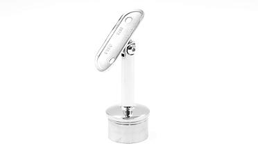 Наконечник палец с регулируемым ложементом под поручень Ø38.1-42.4 мм, на стойку Ø38.1х1.5 мм, литой, полированный, нержавеющий (AISI 304) k006-7 купить в Санкт-Петербурге