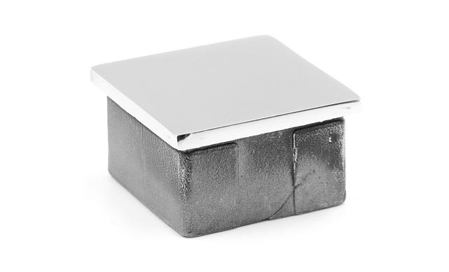 Заглушка для профильной трубы 40х40 мм, литая, полированная, хром (AISI 304) k224-3