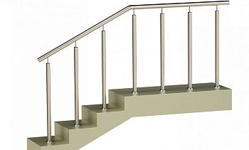 Ограждения со стойками в каждую ступень без ригелей в Санкт-Петербурге. Готовые проекты ПерилаГлавСнаб