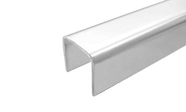 Профиль П-образный, L=2000 мм, t=1.5 мм, для стекла 16 мм, полир. (AISI 304) Ф-0457 купить в Санкт-Петербурге