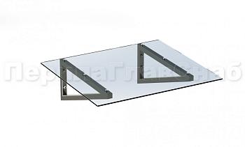 Консольный навес из поликарбоната выносной прямой треуголки в Санкт-Петербурге. Готовые проекты ПерилаГлавСнаб