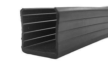 Уплотнитель в поручень с пазом 24х24 для стекла 10+10мм ПВХ, черный Фk310 купить в Санкт-Петербурге