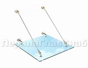 Готовые цельностеклянные козырьки купить в Санкт-Петербурге