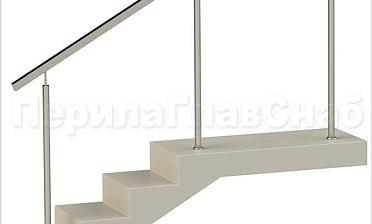 Нержавеющие ограждения без ригелей с квадратным поручнем купить в Санкт-Петербурге