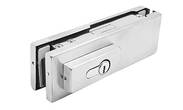 Замок для стеклянной двери центральный с прямоугольным ригелем, шлифованный, вырез 13 t152 SSS купить в Санкт-Петербурге