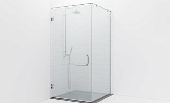 Комплект фурнитуры для душевой перегородки на профиле с угловой штангой t551-1 в Санкт-Петербурге. Готовые проекты ПерилаГлавСнаб