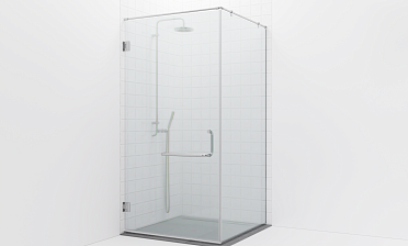 Комплект фурнитуры для душевой перегородки на профиле с угловой штангой t551-1 купить в Санкт-Петербурге