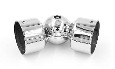 Поворот литой, внешний, регулируемый, "шар", под Ø50.8 мм, полированный AISI 304 k262 купить в Санкт-Петербурге