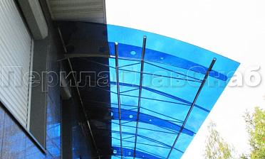 Козырек на каркасе из поликарбоната купить в Санкт-Петербурге