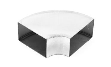 Отвод поручня под сварку 60х40х130x1.5  90°, полированный 600 Grit (AISI 304) k675 купить в Санкт-Петербурге