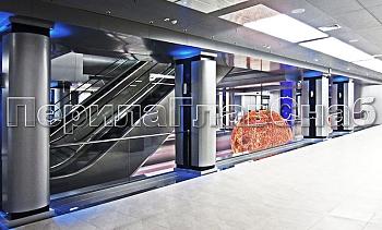 Ограждение атриума из стекла с поручнем без стоек в Санкт-Петербурге. Готовые проекты ПерилаГлавСнаб