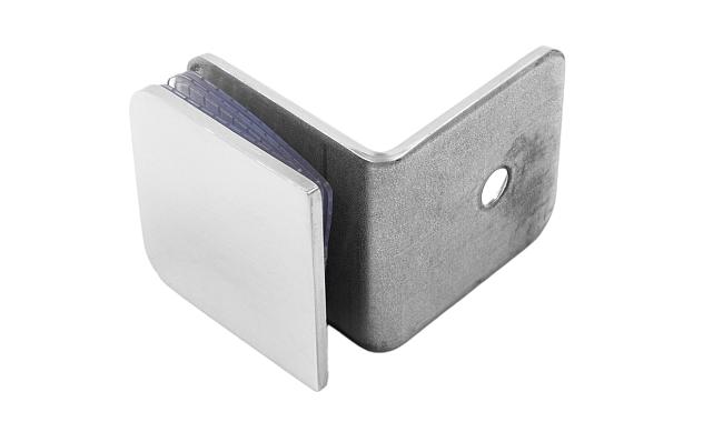 Коннектор для душевой кабины стена-стекло 90° 45х45 мм латунь-хром, полированный t722 PC