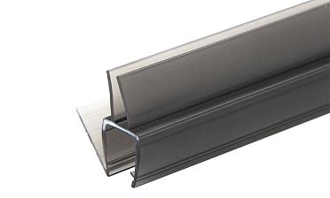 Уплотнитель для стекла 8мм, полупрозрачный черный, пол-стекло 2,2 м t206-2 BL  купить в Санкт-Петербурге