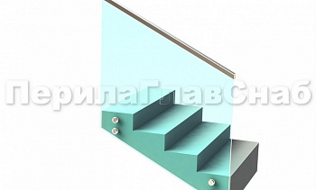 Ограждение с профильным поручнем с пазом на точечном креплении на лестнице в Санкт-Петербурге. Готовые проекты ПерилаГлавСнаб Ограждение с профильным поручнем с пазом на точечном креплении на лестнице в Санкт-Петербурге. Готовые проекты ПерилаГлавСнаб