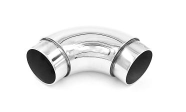 Отвод поручня под Ø42.4х1.5 мм, 90°, литой, полированный, с вставками (AISI 304) k383 купить в Санкт-Петербурге