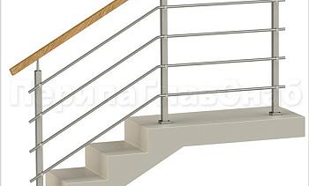 Четыре ригеля на держателях, квадратный деревянный поручень и квадратные стойки в Санкт-Петербурге. Готовые проекты ПерилаГлавСнаб Четыре ригеля на держателях, квадратный деревянный поручень и квадратные стойки в Санкт-Петербурге. Готовые проекты ПерилаГлавСнаб