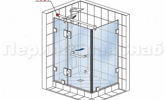 Держатель трубы 19 мм, полированный, латунь-хром, стена-труба t907 PC 2