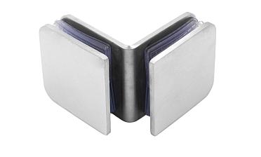 Коннектор для душевой кабины стекло-стекло 90° 45х45 мм шлифованный t725-2 SSS  купить в Санкт-Петербурге