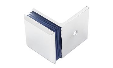 Коннектор для душевой кабины стена-стекло 90° 45х45 мм латунь-хром, полированный t732 PC купить в Санкт-Петербурге