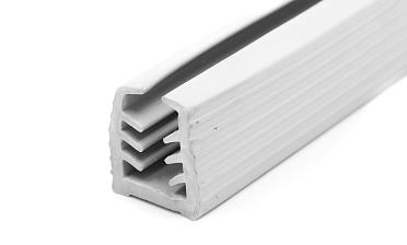 Уплотнитель в поручень с пазом 27х30 для стекла 10 мм, EPDM (палки 3 м) СЕРЫЙ Фk305-G купить в Санкт-Петербурге