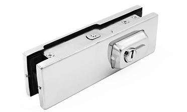 Замок для стеклянной двери угловой с круглым ригелем комплект, полированный t150 PSS купить в Санкт-Петербурге