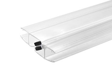 Комплект уплотнителей для стекла в душевую кабину  (2 шт.), стекло-стекло 8 мм, с магнитом 135°, 2200 мм t208 купить в Санкт-Петербурге