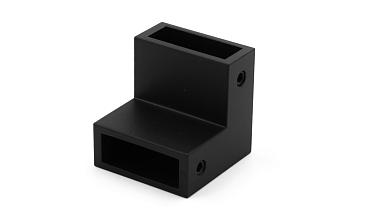 Соединитель труба-труба для трека 30х10 мм, 90°, нержавеющая сталь AISI 304, черная t460 BL купить в Санкт-Петербурге