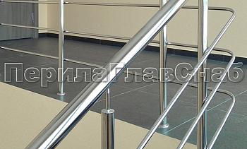 Ограждение лестницы с двумя ригелями в Санкт-Петербурге. Готовые проекты ПерилаГлавСнаб