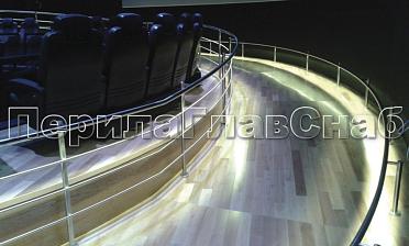 Ограждение со светильниками, встроенными в поручень купить в Санкт-Петербурге