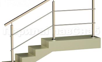 Два ригеля на сварке, квадратные поручень и стойки в Санкт-Петербурге. Готовые проекты ПерилаГлавСнаб