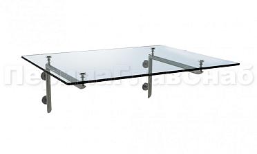 Стеклянный консольный навес на Г-образном каркасе - вариант 2 купить в Санкт-Петербурге