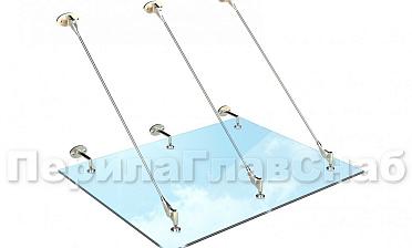 Комплект фурнитуры для козырька 1500х1500 (на вантах/тягах) k671-15-15 купить в Санкт-Петербурге