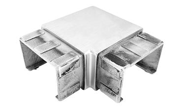 Отвод для поручня с пазом 40х60 мм, шлифованный (AISI 304) Фk542-2 купить в Санкт-Петербурге