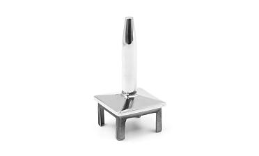 Наконечник палец (солдатик) на стойку из профильной трубы 40х40х1.5 мм, литой, усеченный, облегченный, полированный, нержавеющий AISI 304 k285-2 купить в Санкт-Петербурге