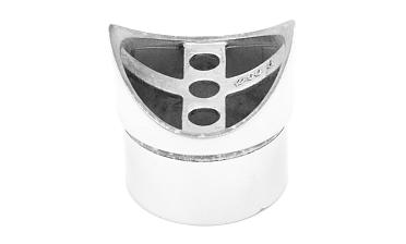 Наконечник седловина прямая 90° на стойку Ø50.8 мм, под поручень Ø50.8 мм, литая, полированная, AISI 304, k559 купить в Санкт-Петербурге