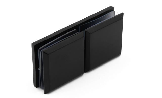 Коннектор для душевой кабины стекло-стекло 180°, 45х45, черный, вырез 71 t734 BZn