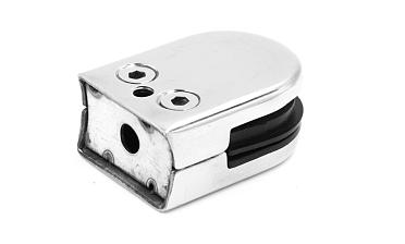 Стеклодержатель штампованный под стекло 8 мм (4+4 мм), под стойку Ø38.1 мм 40х24х54, шлифованный (AISI 304) Фk038-2 купить в Санкт-Петербурге