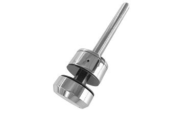 Комплект торцевого крепления несущего стекла, шпилька М16 AISI304, гайка-шайба Ø50х10мм, с регулировкой вылета 25-39мм, полированный, AISI 304 k277-11 купить в Санкт-Петербурге