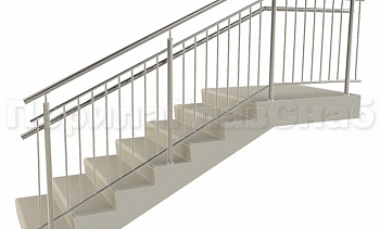 Нержавеющие ограждения с вертикальным заполнением 'частокол' - вариант №4 в Санкт-Петербурге. Готовые проекты ПерилаГлавСнаб Нержавеющие ограждения с вертикальным заполнением 'частокол' - вариант №4 в Санкт-Петербурге. Готовые проекты ПерилаГлавСнаб