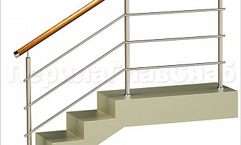 Три ригеля на сварке, круглый деревянный поручень и круглые стойки в Санкт-Петербурге. Готовые проекты ПерилаГлавСнаб Три ригеля на сварке, круглый деревянный поручень и круглые стойки в Санкт-Петербурге. Готовые проекты ПерилаГлавСнаб