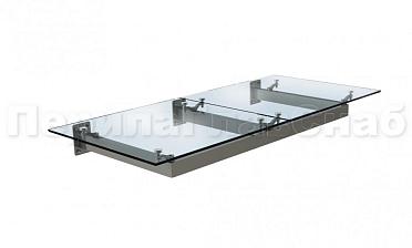 Стеклянный козырек на прямом каркасе купить в Санкт-Петербурге